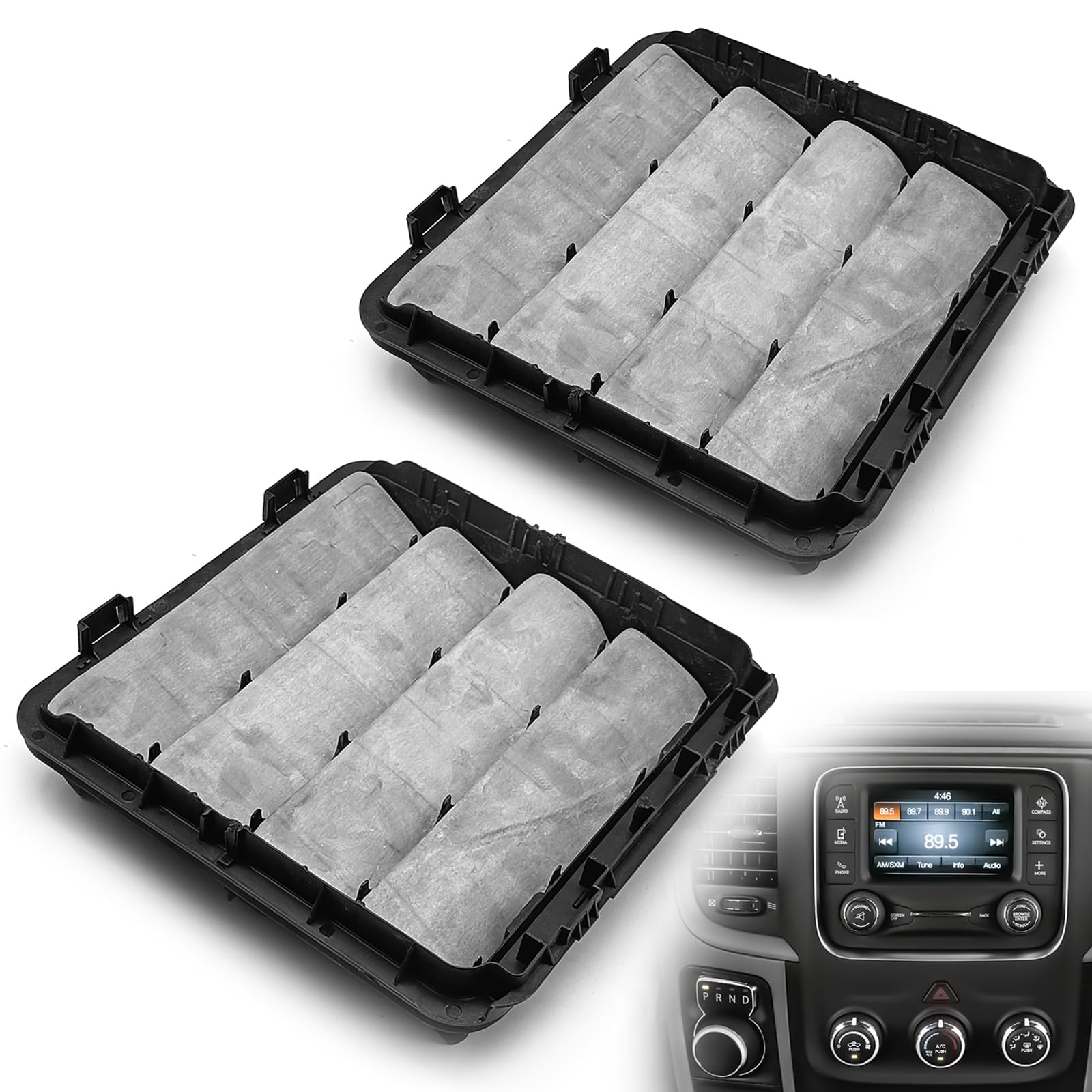 Pleoos 2 Piece Body Side Aperture Exhauster Air Pressure Vents Compatible with Jp Wrangler Grand Cherokee Dodge Ram 1500 2500 3500 4500 Rear Air