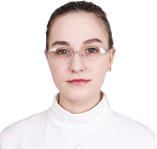 Miniatura 4 de LifeArt Alloy Semi-Rimless Reading Glasses,Blue Light Blocking Glasses, Anti Eyestrain, Computer Gaming Glasses, TV Glasses for Women Men, Anti