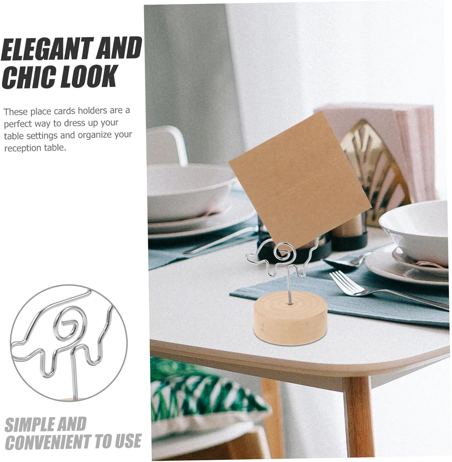 Metal Photo Holder Clip Desktop Memo Clip Stand Animal Shape Card Holder for Wedding
