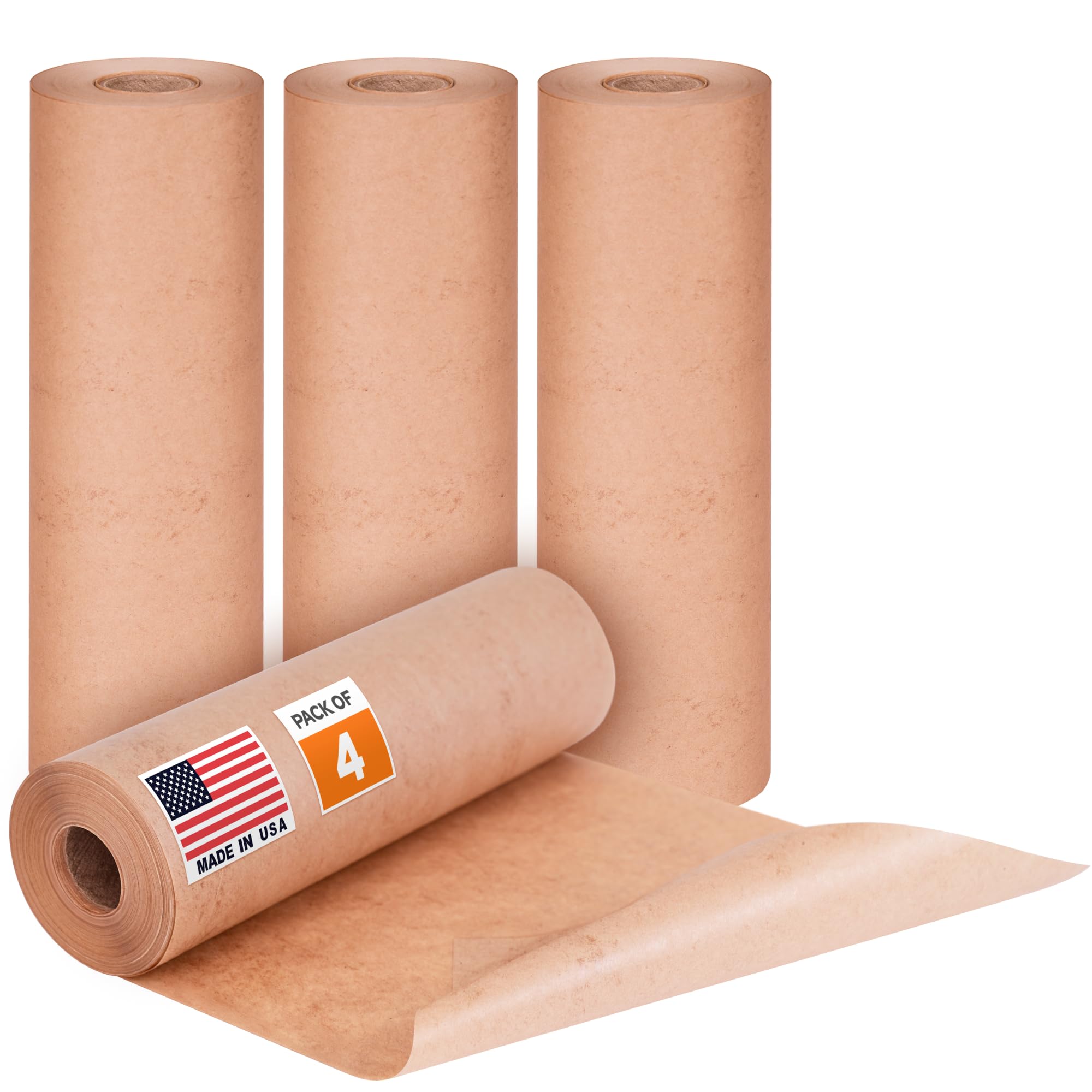 Paclord Rolka papieru maskującego 23 cm x 60 jardów (4 sztuki) – Made in USA uniwersalny papier maskujący do malowania – papier malarski do ochrony przed rozpryskami i nadmiernym spryskiwaniem