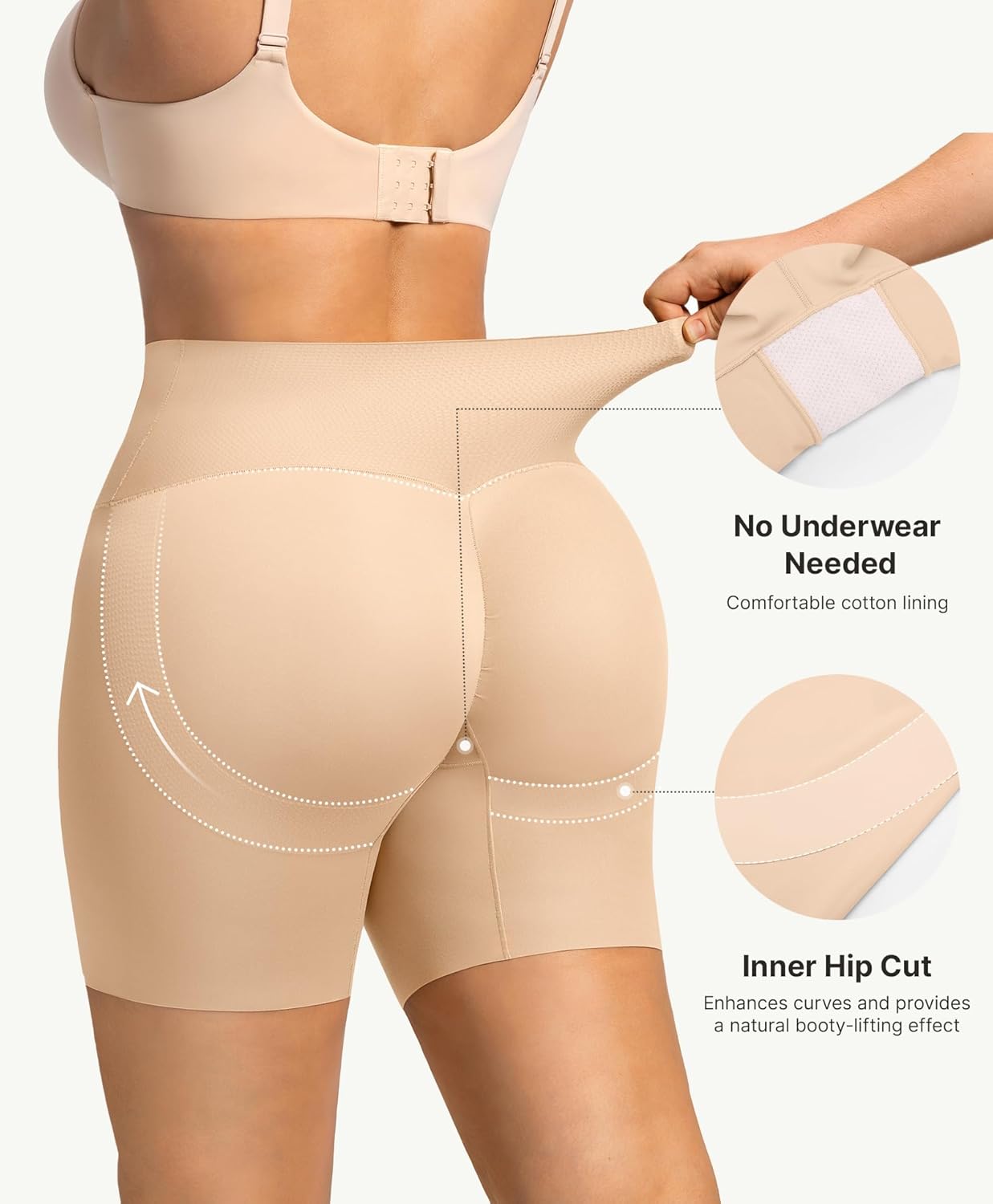 FeelinGirl Shapewear for Women Tummy Control Body Shaper Butt Lifter Shapewear Shorts - Image 4