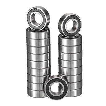 HiPicco 628-2RS Deep Groove Ball Bearings, ID 8mm x OD 24mm x Width 8mm Miniature Bearings, Double Rubber Sealed Ball Bearing Pre-Lubricated Chrome Steel Z2 Lever 20pcs