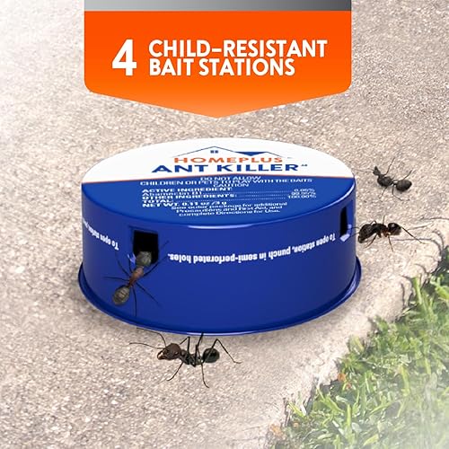 Miniatura 4 de Home Plus Ant Killer (paquete de 10), trampas de hormigas de metal para interiores y exteriores, estación de cebo de hormigas, resistente a