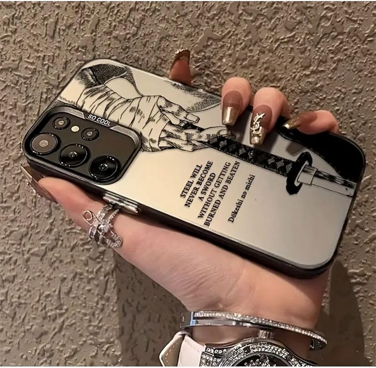 Samsung Galaxy S24 Ultra Uyumlu Samurayın Kılıcı Baskılı Telefon Kılıfı, Kir Tutmayan, Desenli