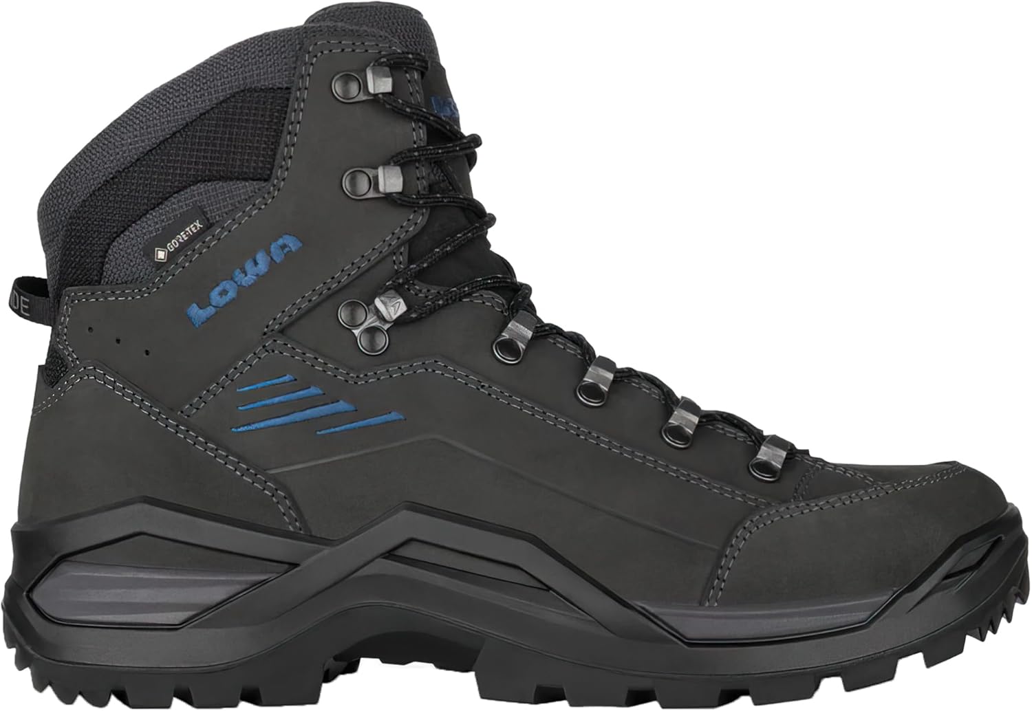 LOWA Men's Renegade EVO GTX MID Boot, Anthracite/Steel Blue, 10.5 M US