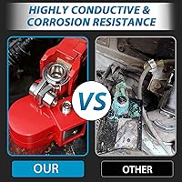 Vista 5 de Conectores de terminal de batería, terminales universales de batería de automóvil con collares adaptadores, conectores de batería para salidas