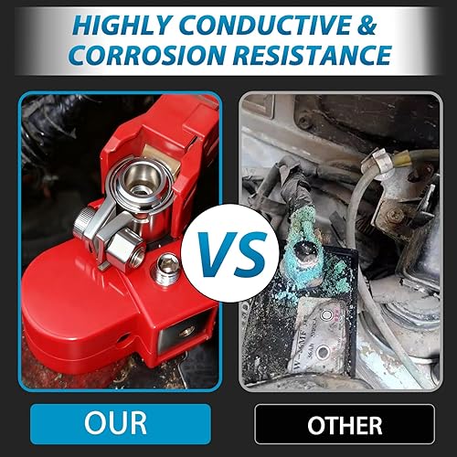 Miniatura 5 de Conectores de terminal de batería, terminales universales de batería de automóvil con collares adaptadores, conectores de batería para salidas de