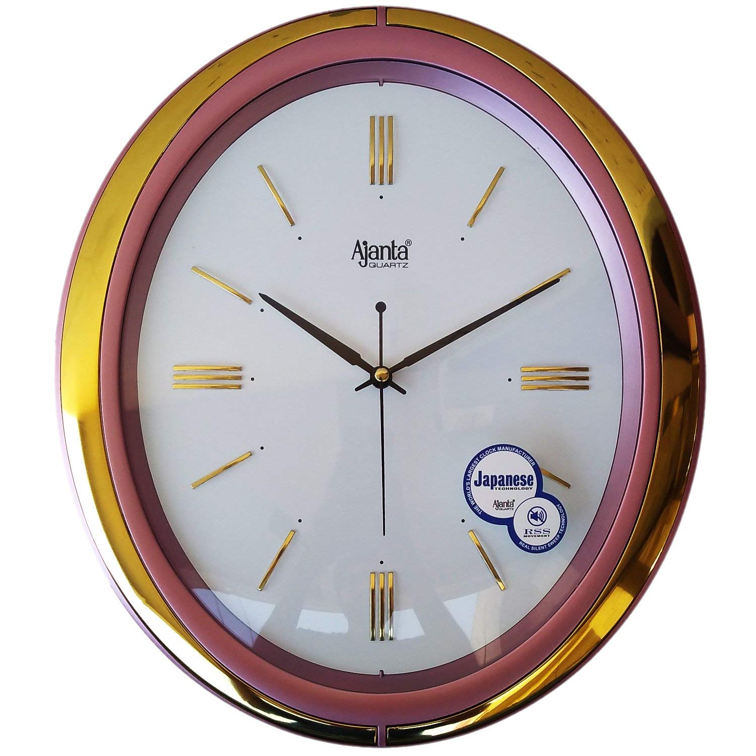 Buy Ajanta Silent Movement Plastic Wall Clock (326 cm x 287 cm x 45 cm