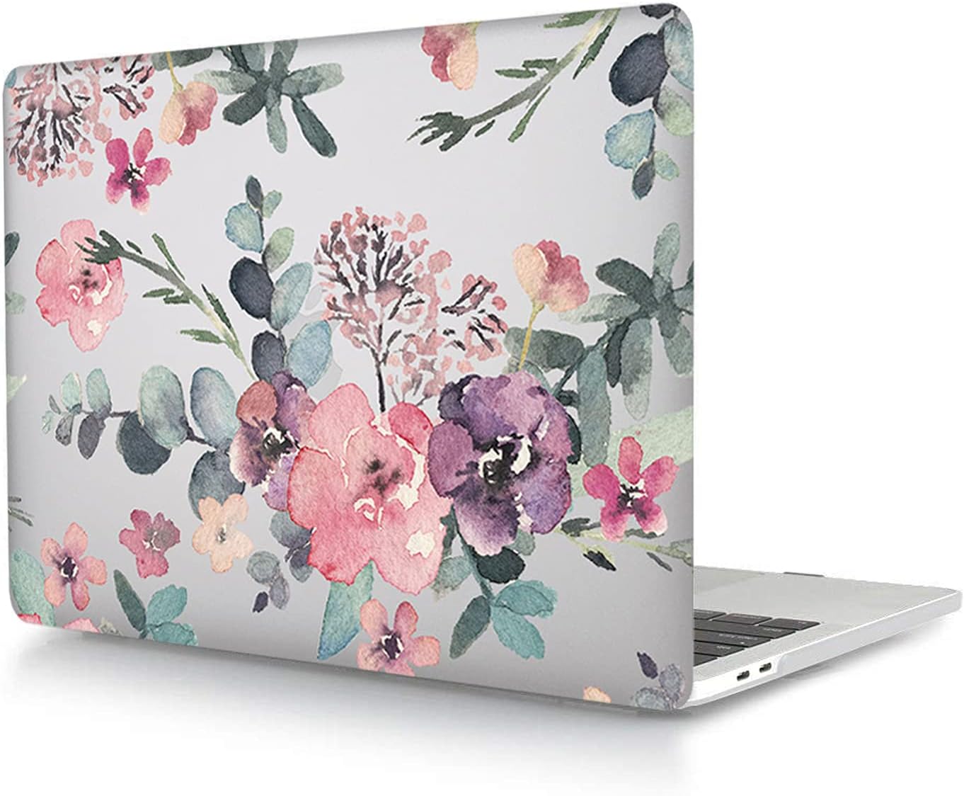 Compatible with MacBook 12 Inch Case Cover A1534 2015 2016 2017 2018 Released with Retina Display, Hard Plastic Protective Case and Keyboard Skin Bundle for MacBook Retina 12", Ink Flower