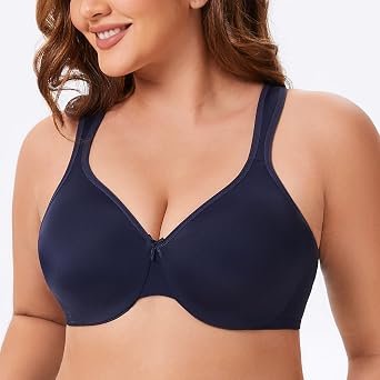 MELENECA Women's Minimizer Underwire Bra/Full Cup | Seamless, Non-Padding, Plus Size