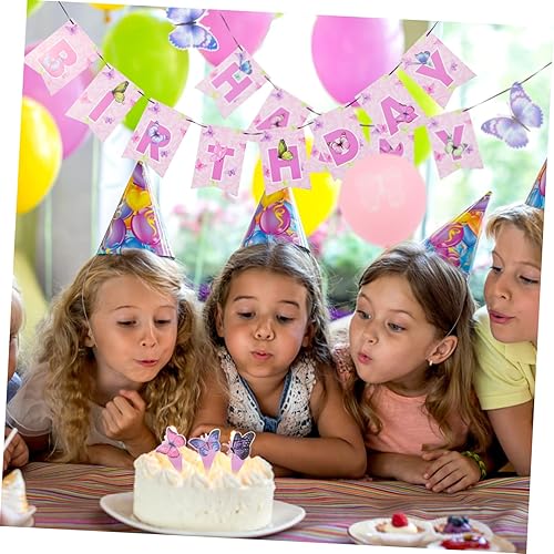 Miniatura 9 de ibasenice 2 juegos de decoración de fiesta de cumpleaños, banderines de mariposas, suministros de fiesta de cumpleaños, cosas de habitación,