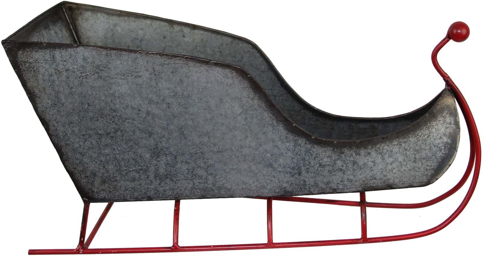 3800249 Tin Sleigh with Red Runners