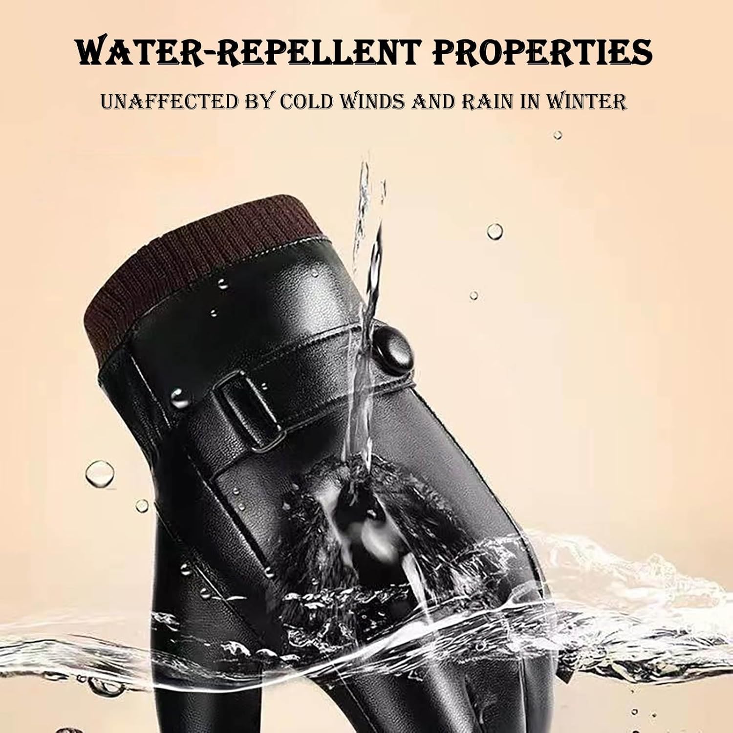 秋冬用の暖かいタッチスクリーンフルフィンガーレザーブラックグローブ &ndash; 手が冷たいのが嫌いな人への素晴らしいギフトアイデア