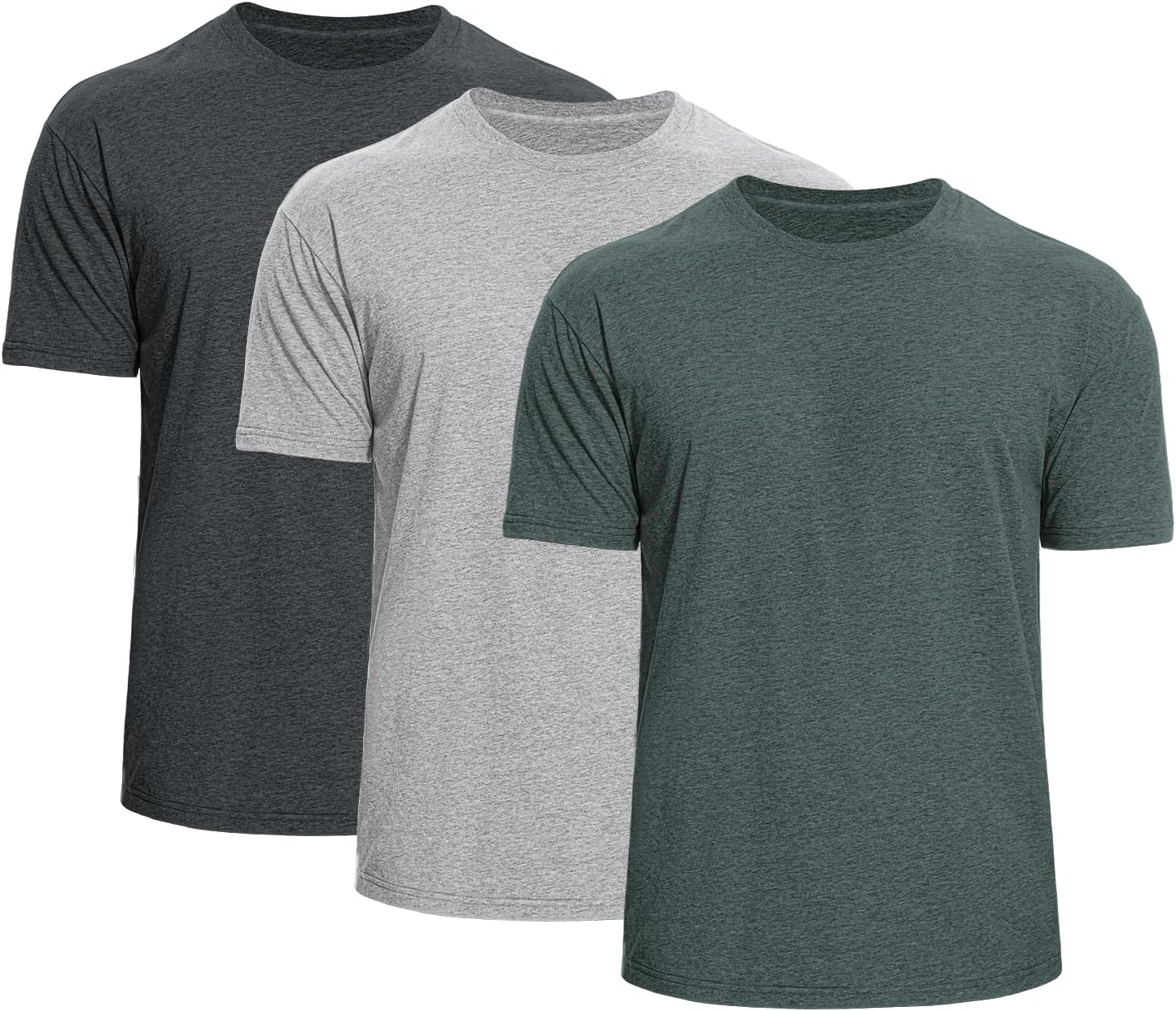 Men's Crew Neck T-Shirts 4-Pack - Soft Short Sleeve Basic Tees, Comfortable Classic Fit Jersey Shirts for Men