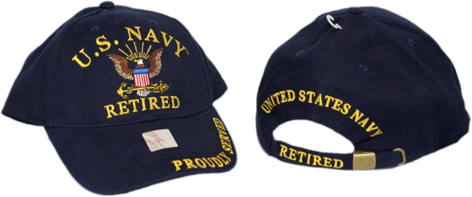 MWS U.S. Navy Retired Veteran Navy Blue Hat Cap - Image 7
