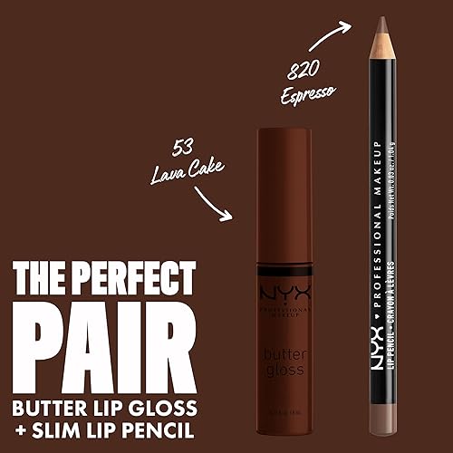 Miniatura 4 de NYX MAQUILLAJE PROFESIONAL Brillo de mantequilla azúcar moreno, brillo de labios no pegajoso - Lava Cake (Rich Brown)