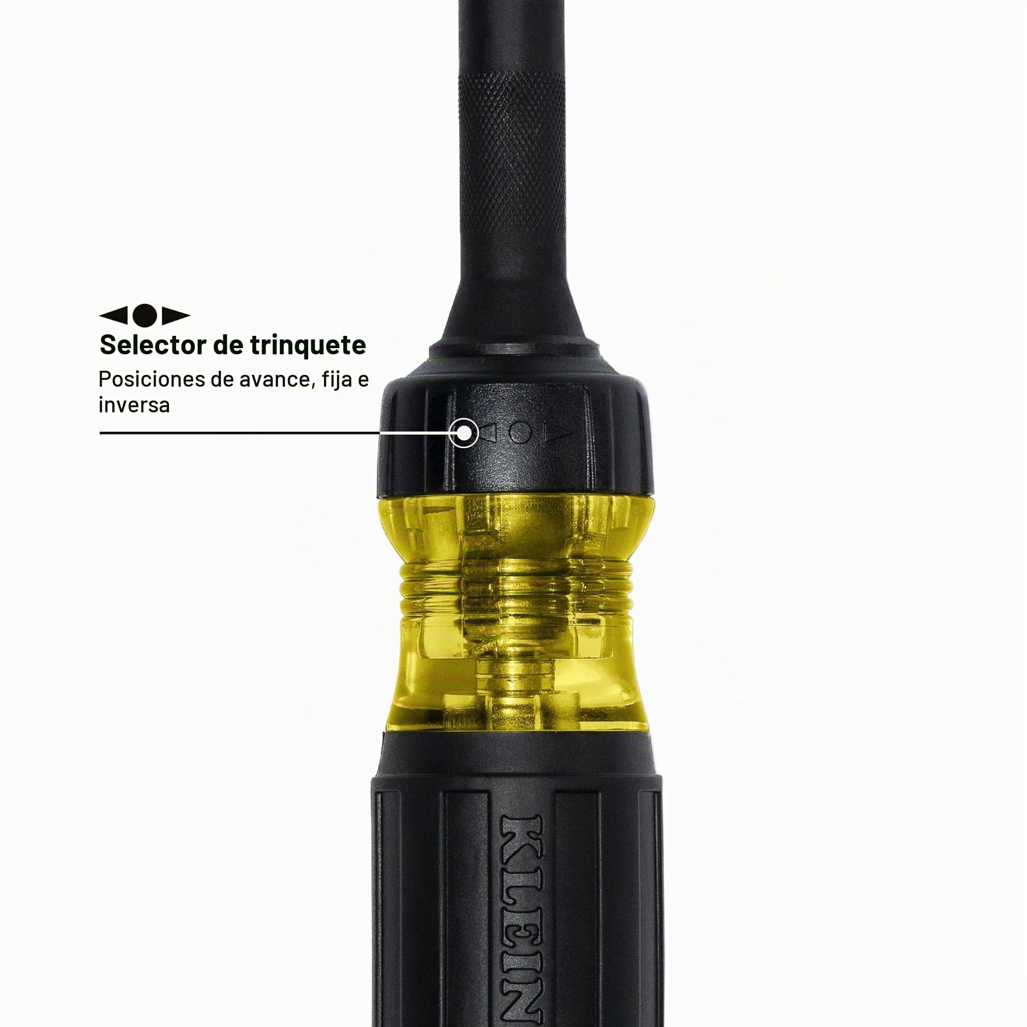Klein Tools - Destornillador de trinquete 15 en 1 con puntas múltiples, apto para impacto, incluye 7 puntas de doble filo ProFlex Torsion, punta hexagonal de 6,35 mm para tuercas, juego de 8 unidades