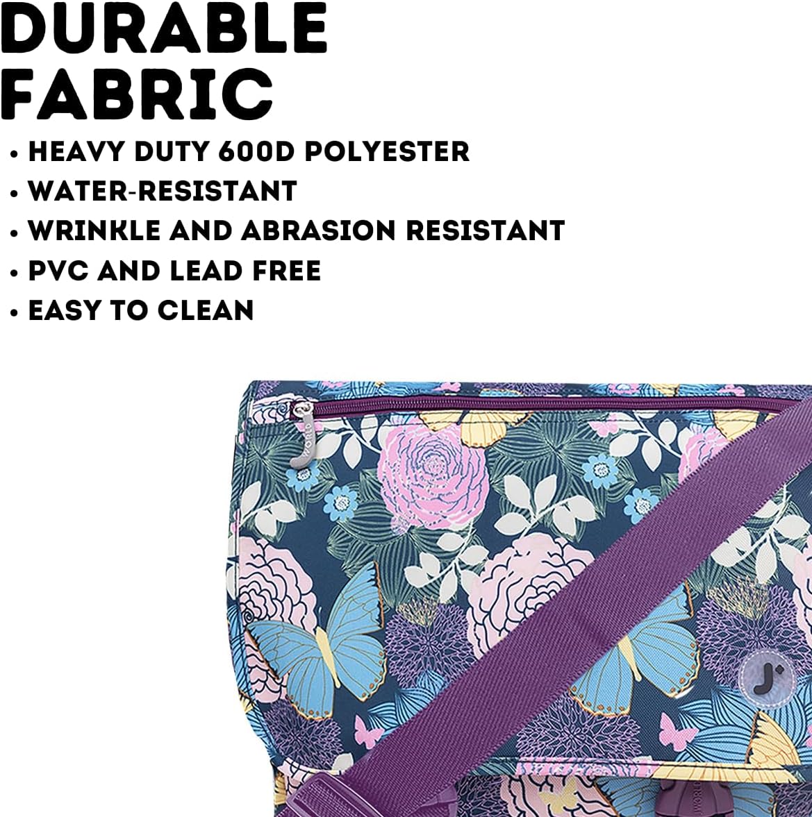J World New York Terry Messenger Bag for Women Girls School Kids