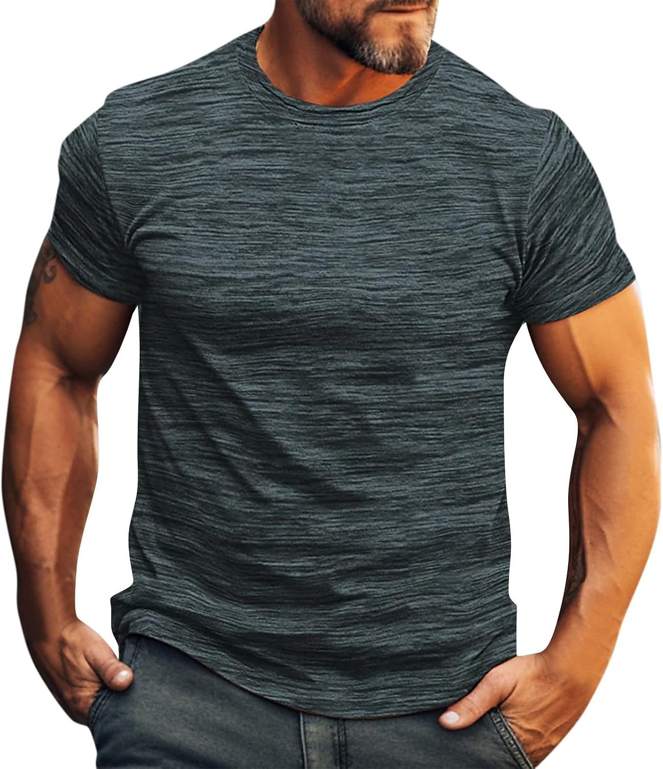 WENKOMG1 Men's Casual T-Shirts Graphic Print Short Sleeve Summer Beach Tee Tops, S-4XL