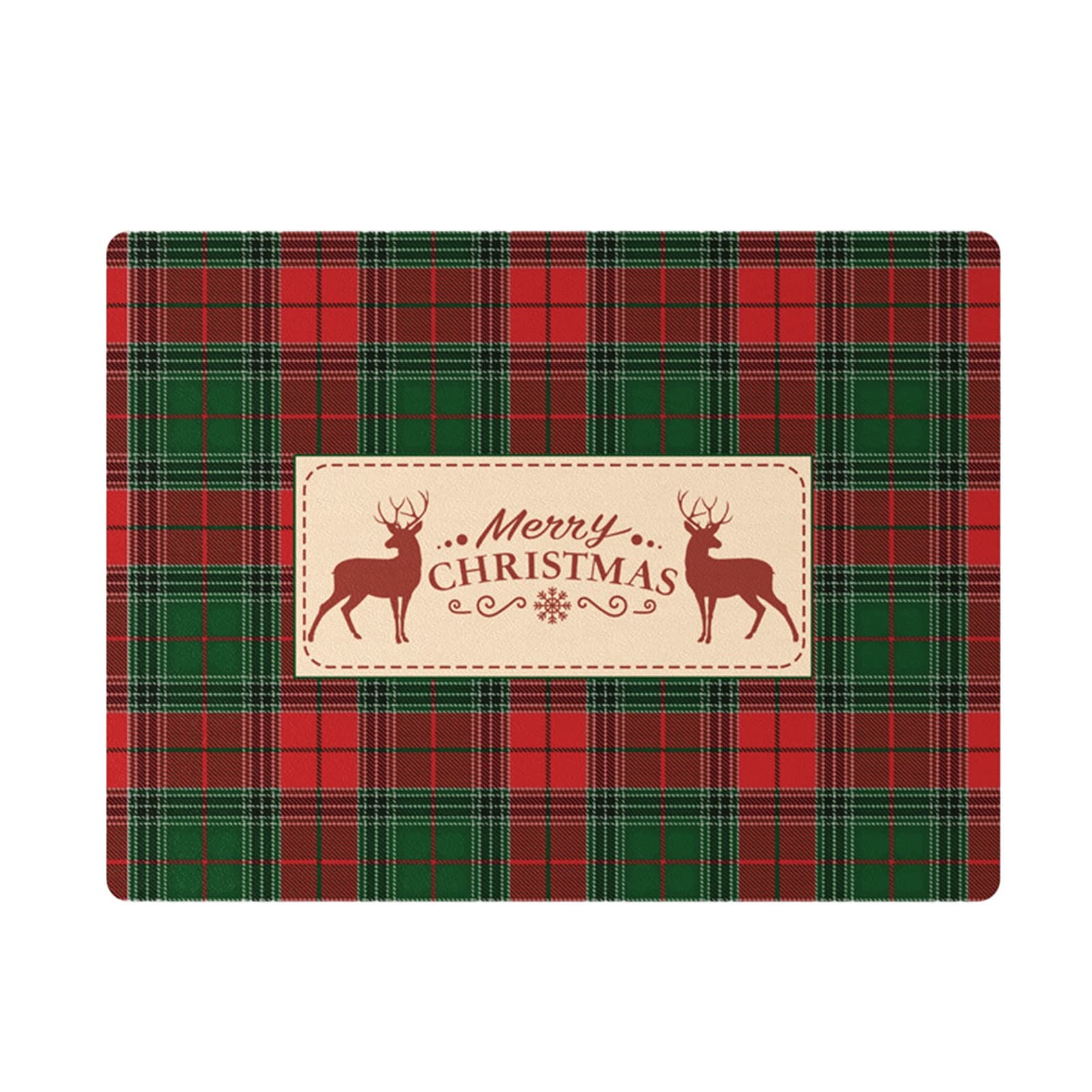 RENRUIRUI- Juego Navideños De PVC Cuero, Resistentes A La Suciedad Y Fáciles De Limpiar, para Mesa, 40x30cm, para Cocina, Interior, Exterior, Comedor, Restaurante