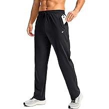 Men's Fleece Lined Sweatpants with Zipper Pockets Winter Warm Water Resistant Athletic Pants for Workout Running