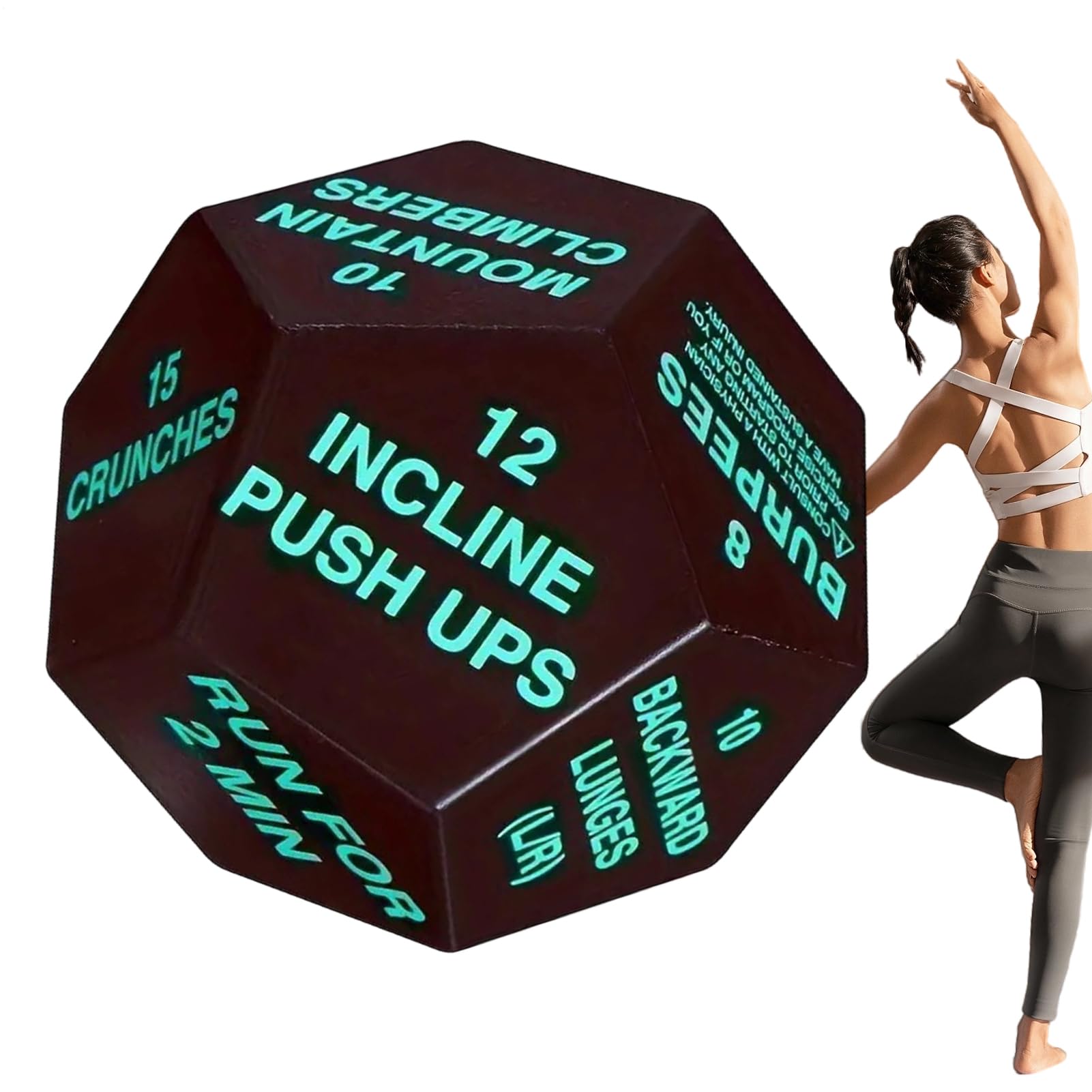 Quorvex Workout Dice 12-Sided Portable Fun Fitness Equipment — image 1