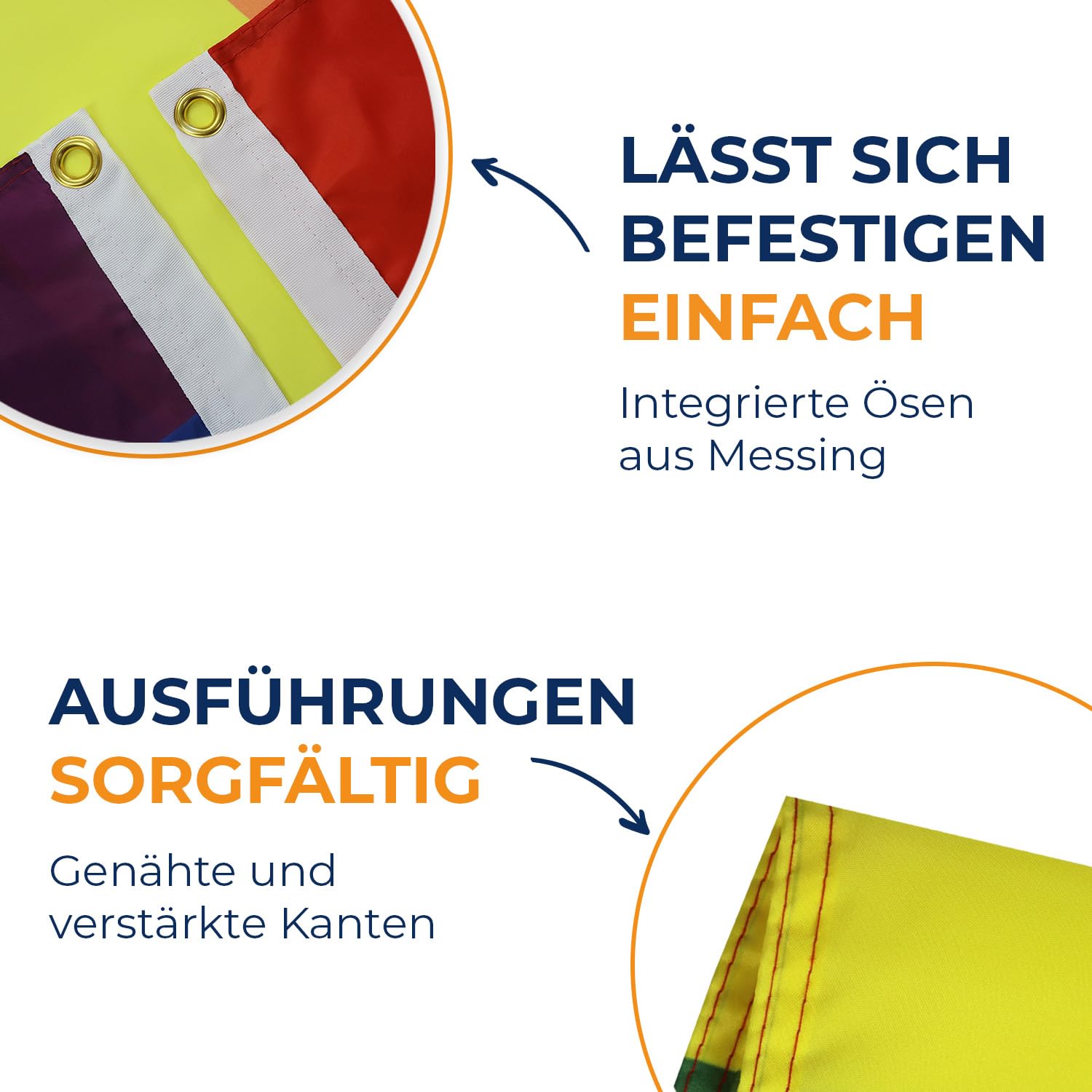 AZ FLAG - Flagge Regenbogen - 250x150 cm - Schwul Große Fahne 100% Polyester mit Messing-Ösen - 300g