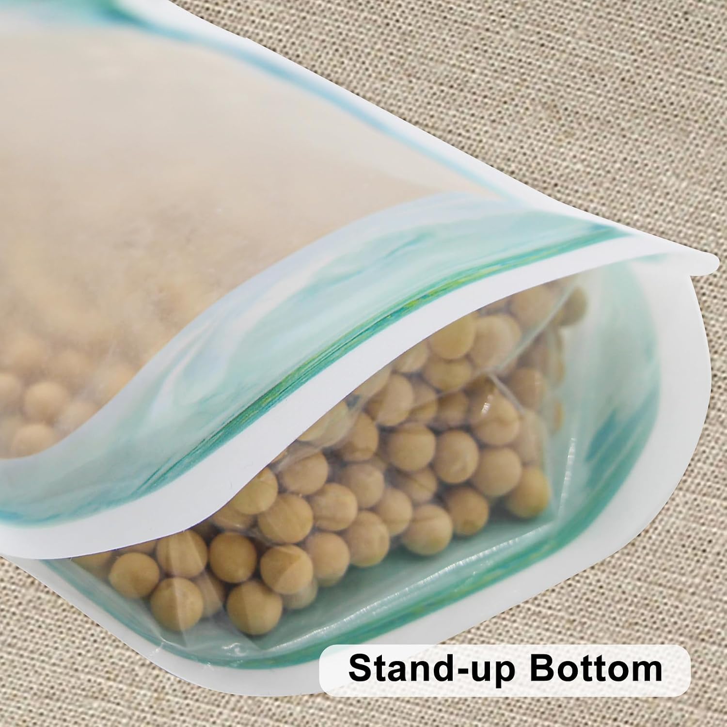 16Pcs Mason Jar Bags (32 oz) - Reusable Ziplock Seal, Leak-Proof Food Storage Bag for Kitchen, Travel, Camping & Picnics(X-large) image 3