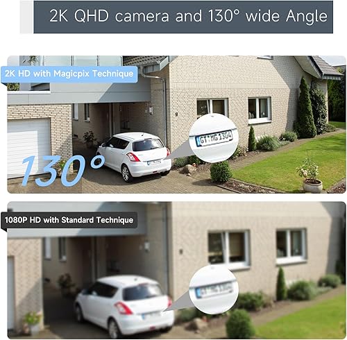 Miniatura 3 de ELECCTV Cámaras de seguridad inalámbricas para exteriores, 2K QHD alimentado por batería AI Detección de Movimiento Spotlight Sirena Alarma WiFi