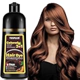 Instant Hair Color Shampoo - Chestnut Brown Dye for Women & Men, 3 in 1 Herbal Coloring Shampoo (Chestnut Brown)