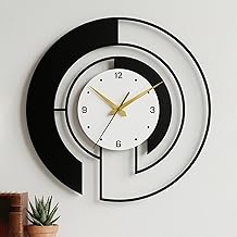 Metal Wall Clock for Living Room Decor Stylish Modern Analog Wall Watch | Designer Wall Clock for Drawing Room Bedroom Hall Kitchen | Decorative Wall Clock for Home Office Room Decoration