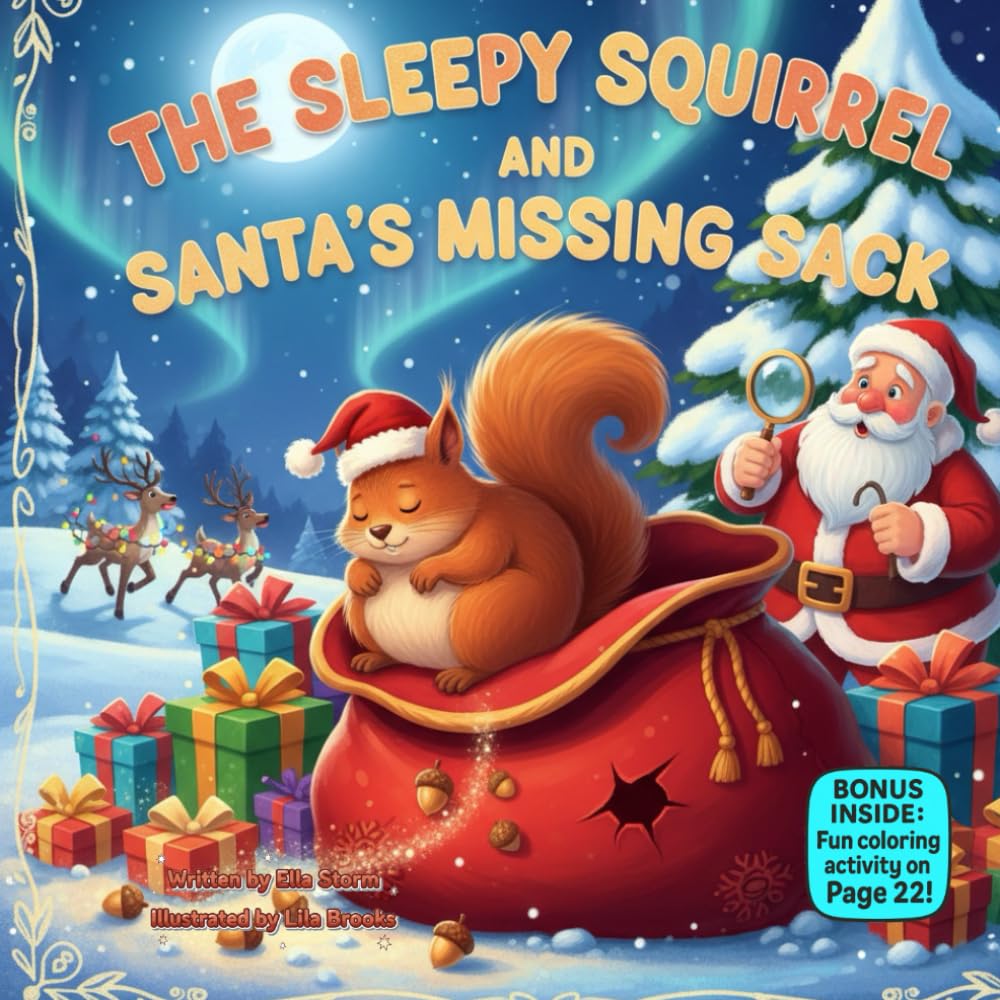 The Sleepy Squirrel and Santa’s Missing Sack: A Funny Rhyming Christmas Story About Helping When It Matters