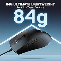 Vista 5 de Redragon M618 - Mouse para juegos con cable, mouse óptico de 8000 DPI con 6 botones programables y 5 modos retroiluminados, 70G ultra ligero, Negro