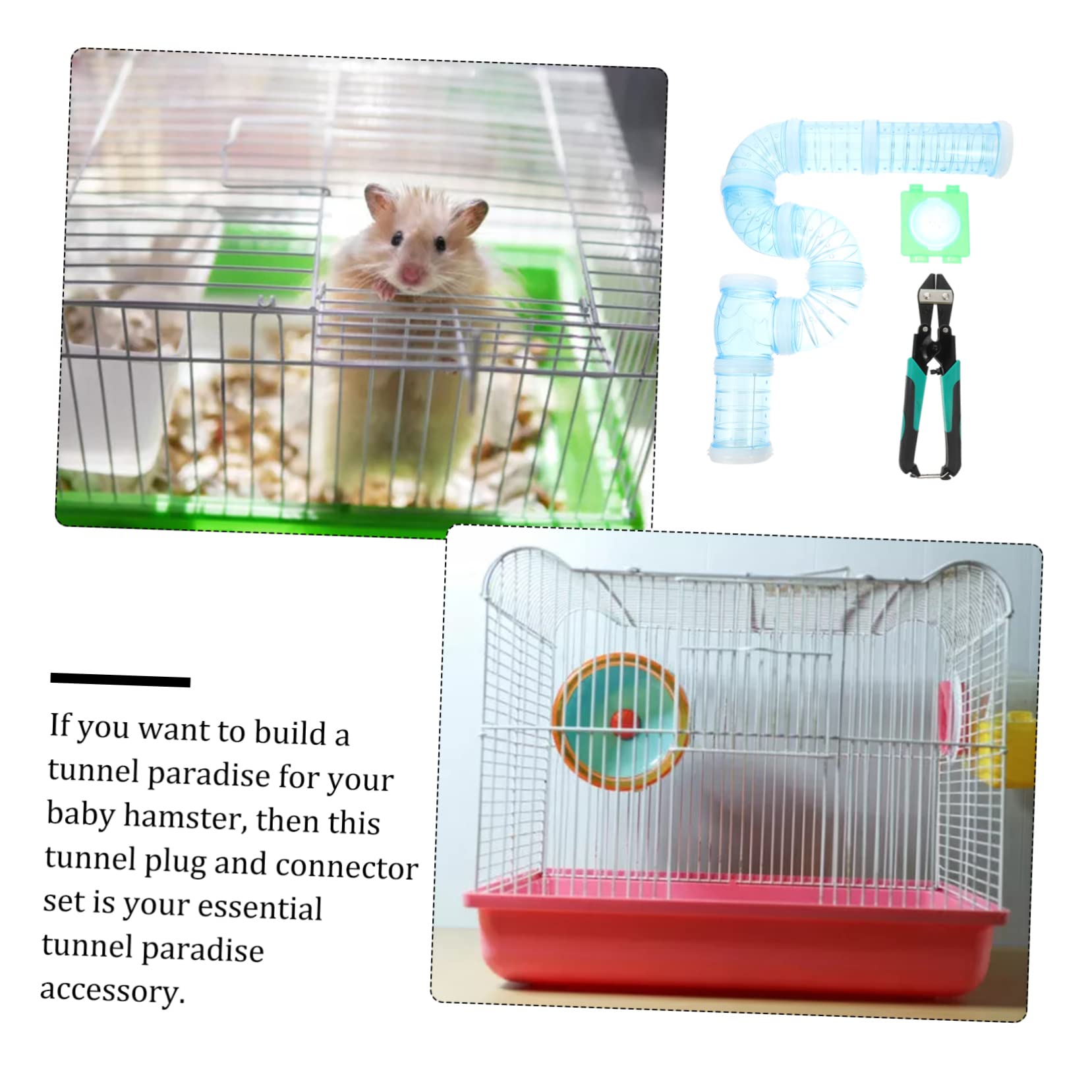 Hamsterkäfigröhre Externe Käfigstopfen 1 Satz Abs Stahl