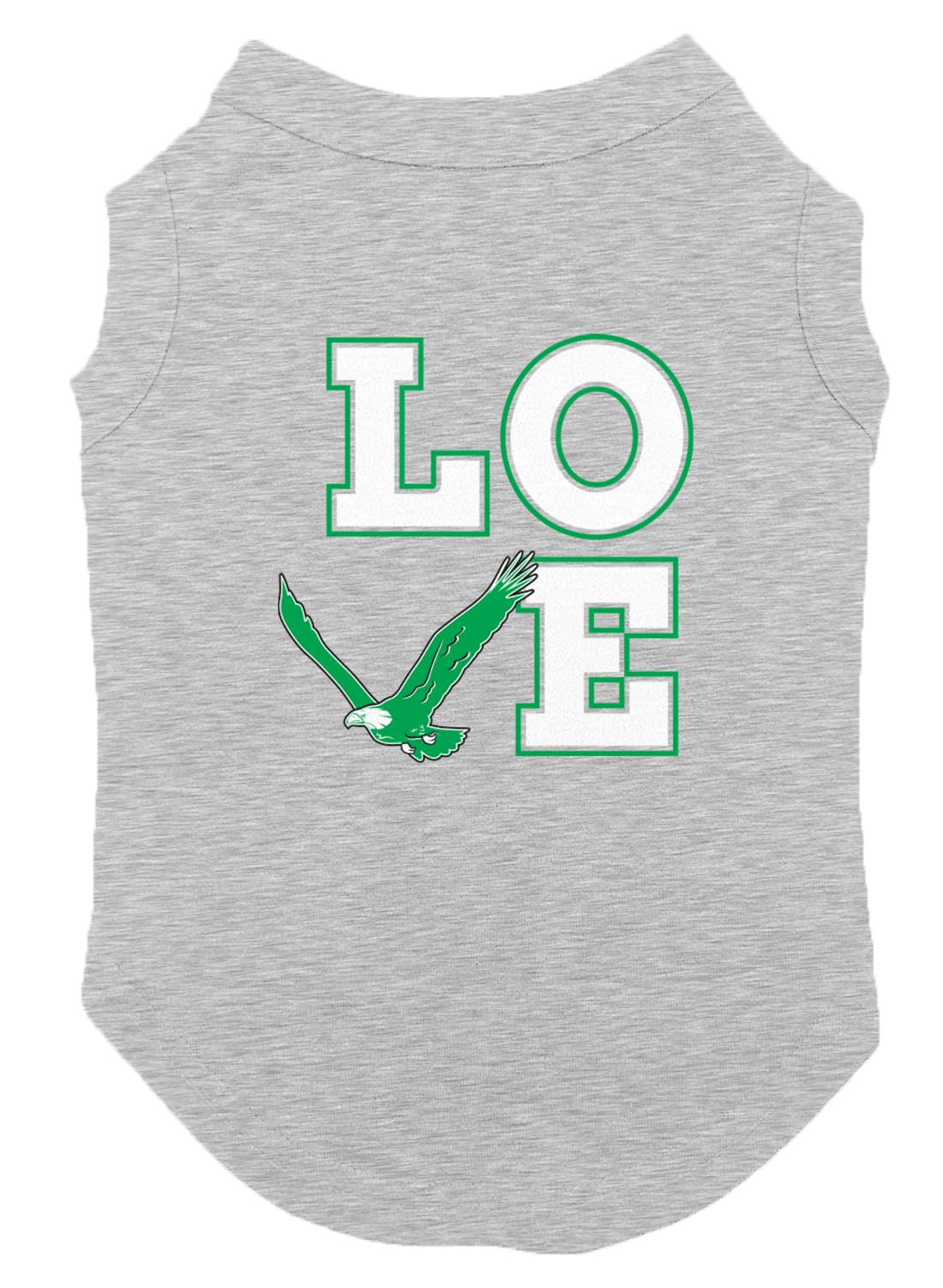 Love Eagle - Philly Sports Dog Shirt (Light Gray, Small)