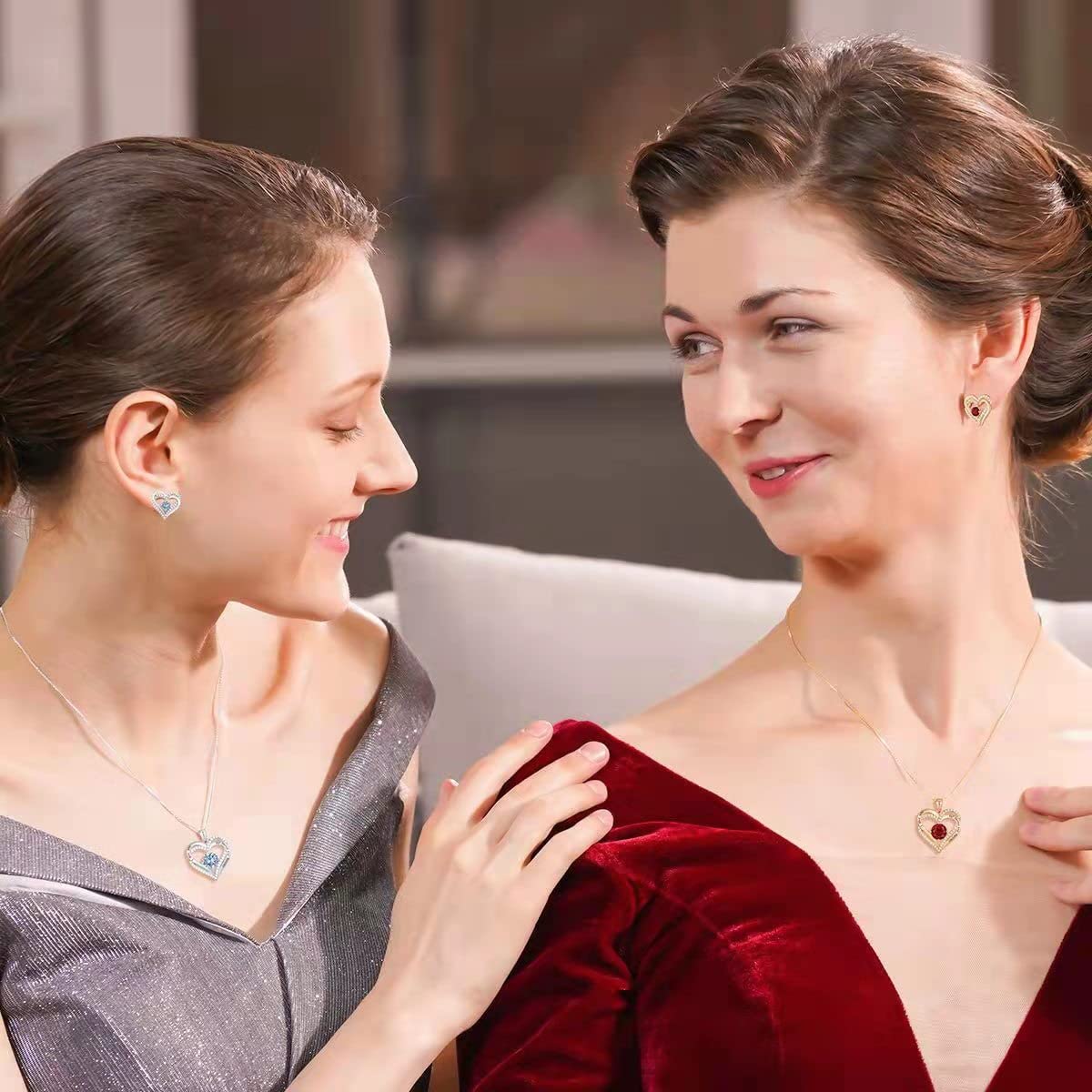 CDE Collana da donna in argento sterling 925, con ciondolo a forma di cuore, per Natale, San Valentino, festa della mamma, matrimonio, anniversario, compleanno, moglie, fidanzata, mamma, Extra