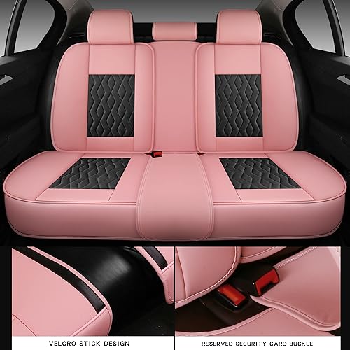 Miniatura 2 de 02 - Juego completo de fundas de asiento de 5 plazas, tipo universal, adecuadas para la mayoría de automóviles, SUV, camiones, camionetas, bolsas de