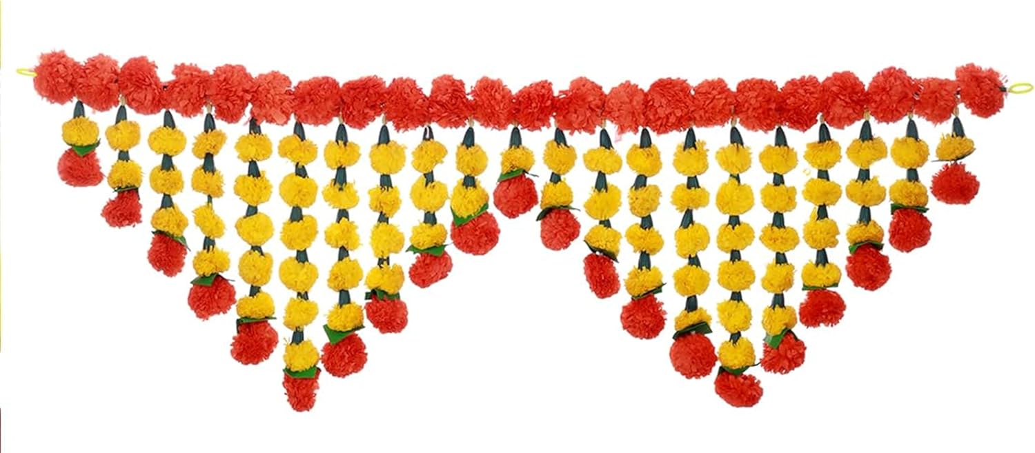 Artificial Mogra Flower Garlands for Home Decor Wall Door Mandir Pooja Room Office Wedding Stage (Length 36 inch)