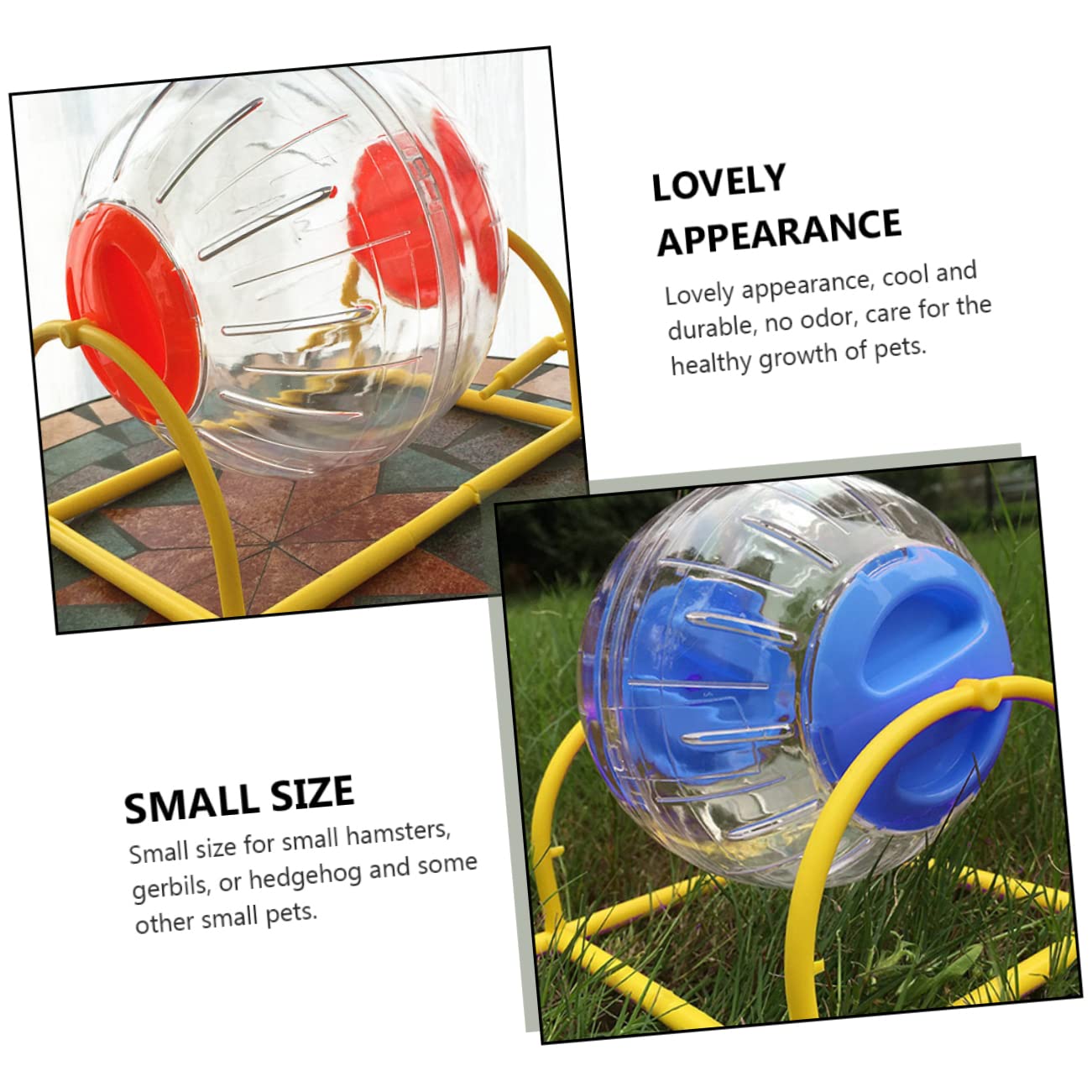 2stücke Hamster Spielzeug Stützrahmen Laufball Für Kleine Haustiere rutschfeste Oberfläche Für Hamster Zwerghamster Und Andere Kleine Nager