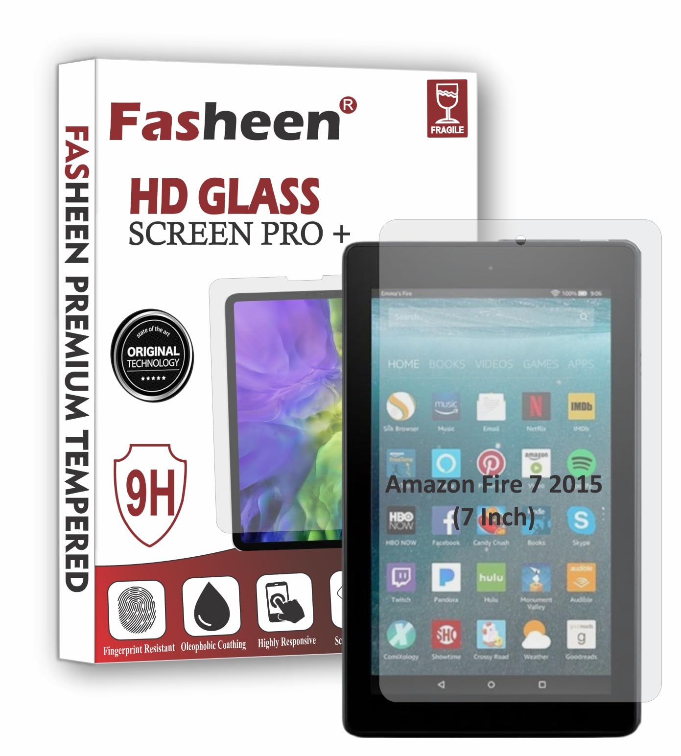 FASHEEN Screen Guard Compatible With Amazon Fire 7 2015 (7 Inch) Flexible Fiber Screen Protector Not a Tempered Glass ScreenGuard. (B0D9CXT6N4) Amazon Price History, Amazon Price Tracker