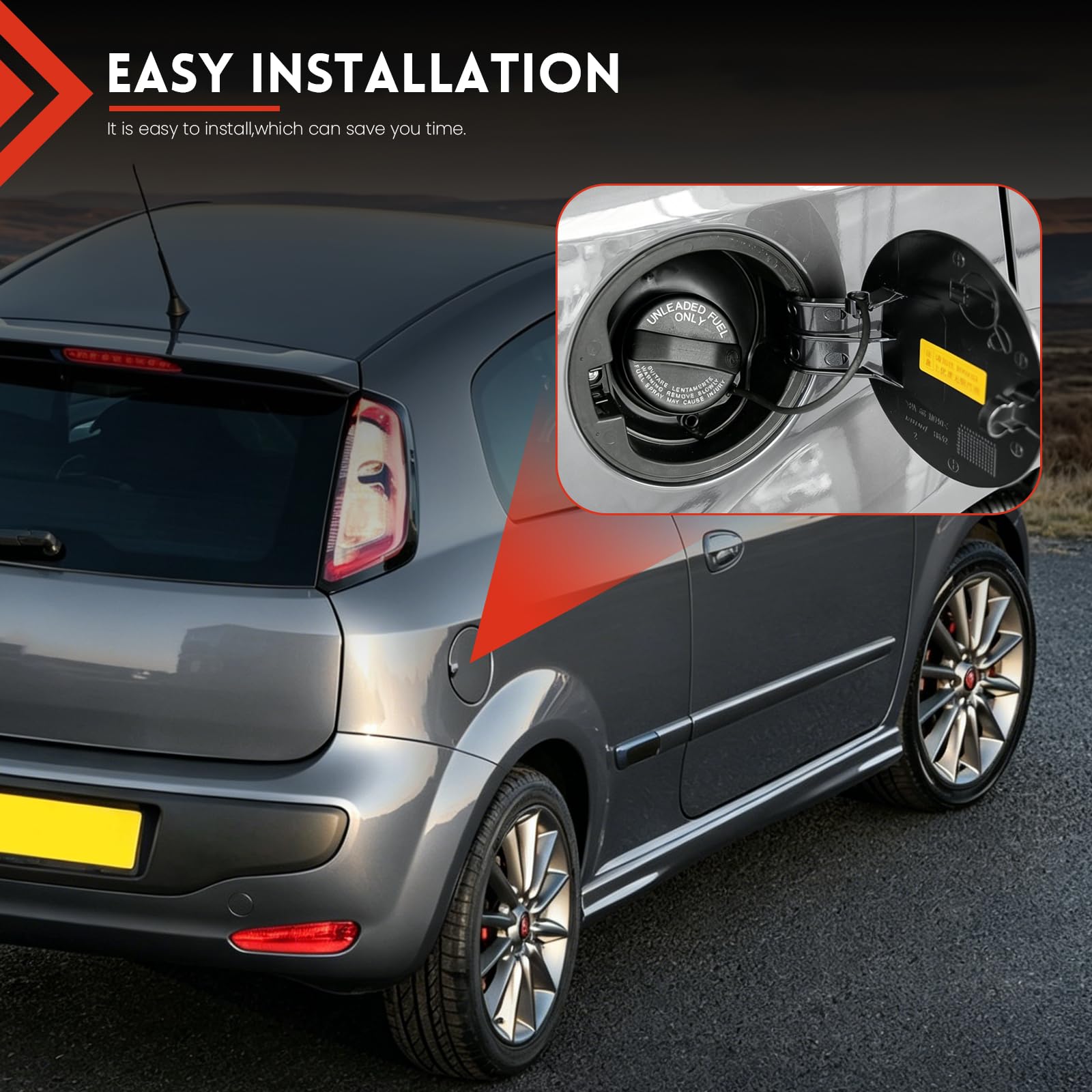 Tappo Serbatoio Carburante con Serratura con 2 Chiavi OE 71802520 per Panda 169 Grande Punto Punto EVO 500 MITO
