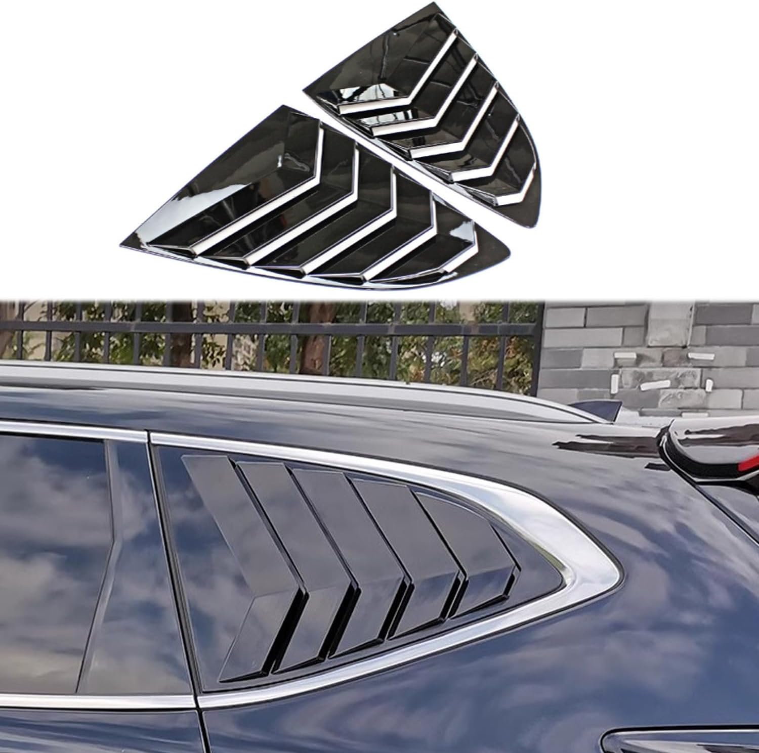 Rifoda for Honda CRV CR-V Window Louvers Air Vent Scoop Shades Cover Blinds Fit for CRV 2022 2021 2020 2019 2018 2017 Rear Side Window Louvers Decoration Trims ABS Material 2PCS (Carbon Fiber)