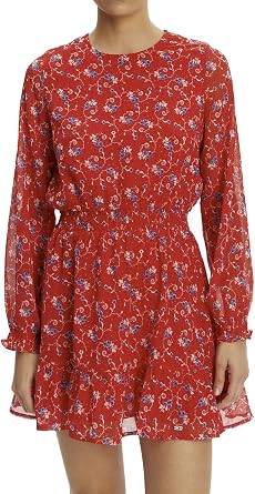 Tommy Jeans Womens Long Sleeve Dress with Floral Print