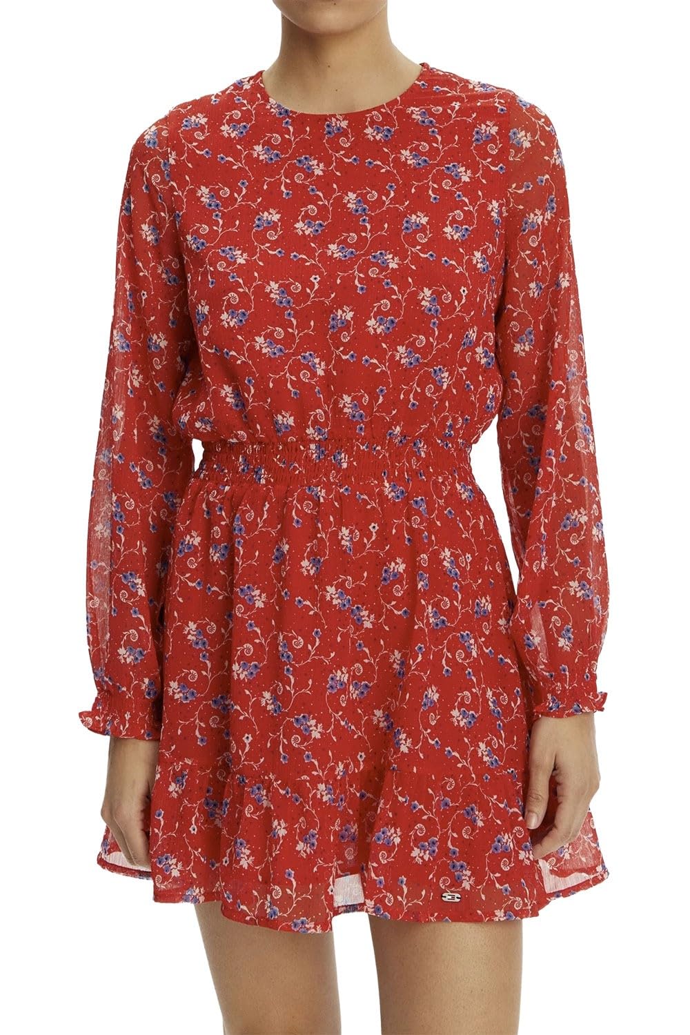 Tommy Jeans Long Sleeve Dress with Floral Print Vestido Mujer