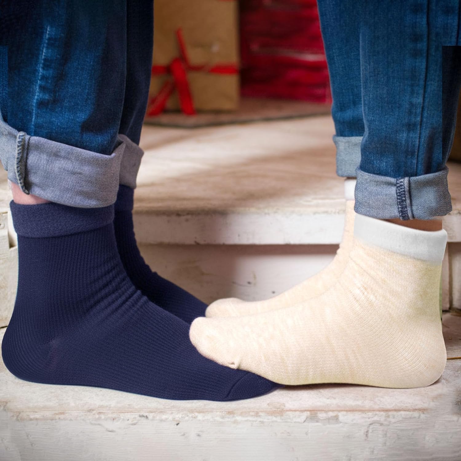 10 Pcs Winter Hat Scarf Gloves Earmuffs Socks for Women Men Skiing Snowboarding Snow Shoveling Outdoor Warmth - Image 5