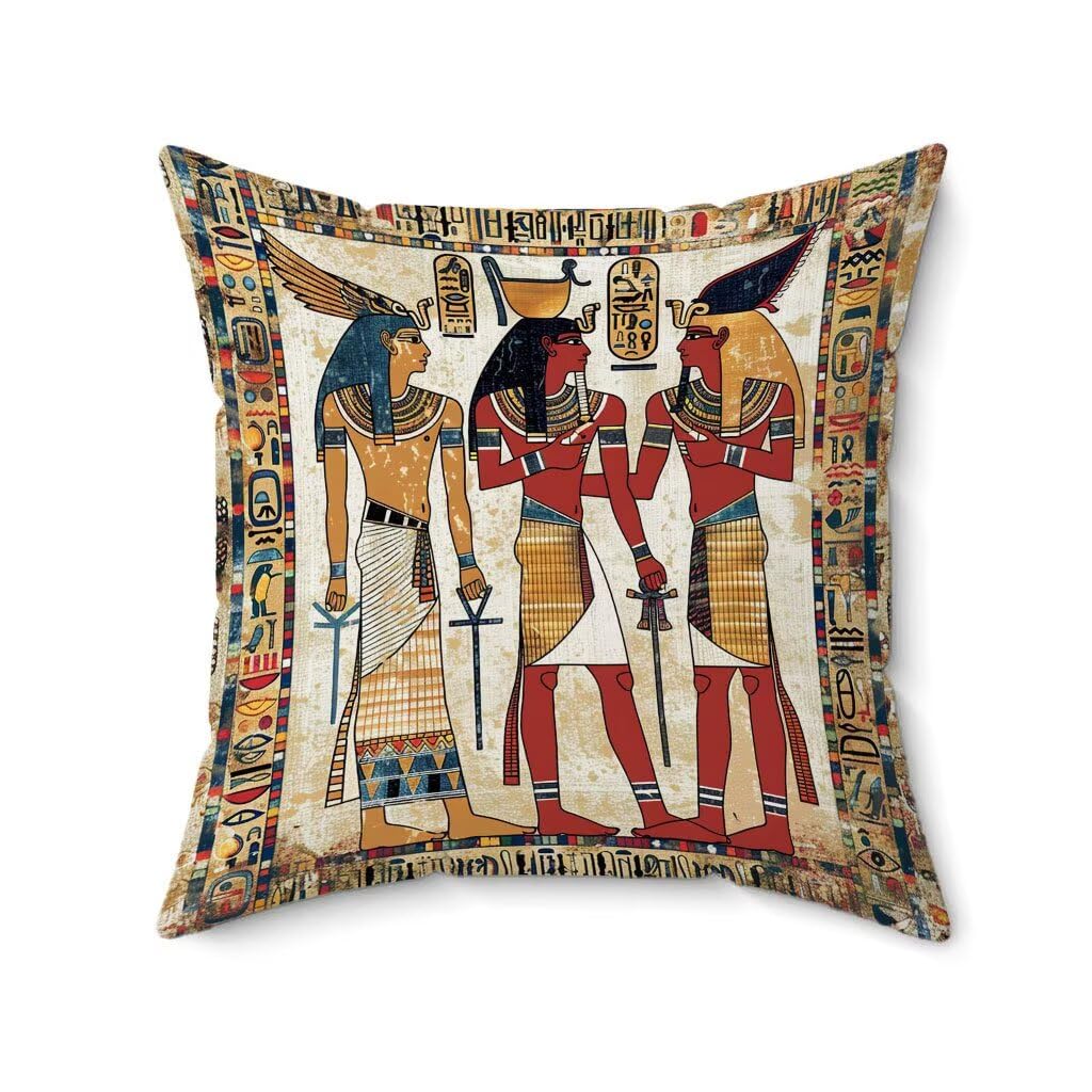 Poduszka outdoorowa 80 x 80 cm, zestaw 4 sztuk, bez biżuterii, Egipto, wodoodporna, miękka, na sofę, HD, dwustronny nadruk, poduszka dekoracyjna do użytku na zewnątrz, do ogrodu, na taras, krzesło