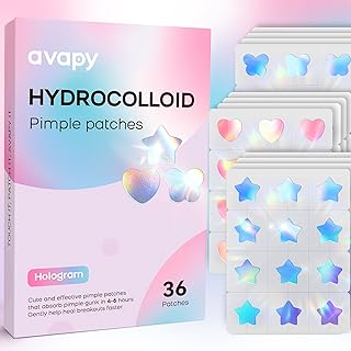 Parches de espinilla azul rosa estrella coraz...