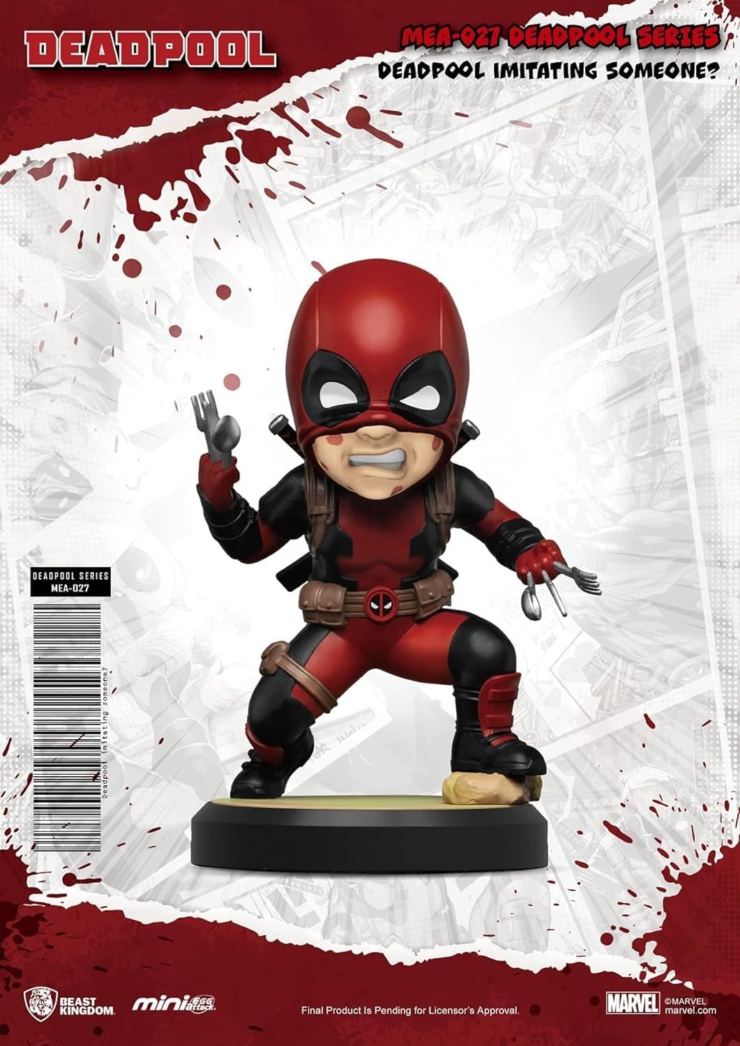 Beast Kingdom Deadpool Series MEA-027 Mini Egg Attack Figure 6-Piece Figure Set, Multicolor