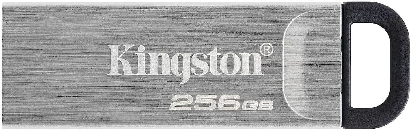 Kingston DataTraveler Kyson USB 3.2 Flash Drive 256 GB - Gen 1 with Stylish Capless Metal Case (DTKN/256GB)