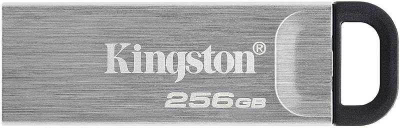 Unidad flash de metal USB 3.2 de alto rendimiento DataTraveler Kyson de 256 GB | Velocidades de hasta 200 MB/s | DTKN/256GB | Hasta 200 MB/s, USB 3.2